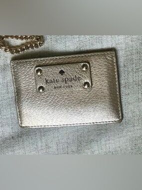 kate spade Nude Leather Card Holder